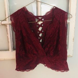 NWOT Maroon Bralette